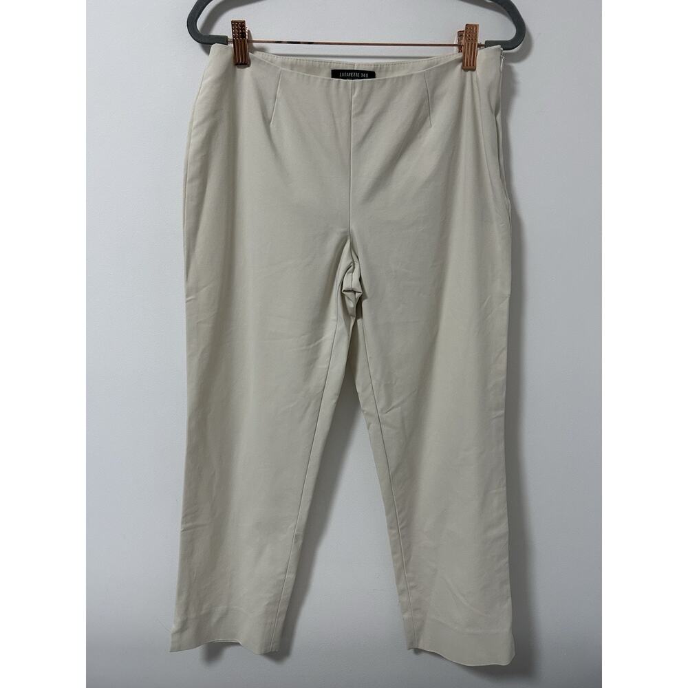 Lafayette 148 New York Womens Ivory Tan Dress‎ Pants Capri Crop Size 4 Career